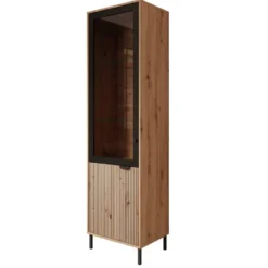 Meubella - Vitrinekast Malaika - Eiken - 55 cm