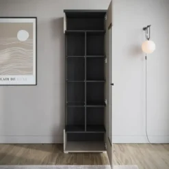 Meubella - Vitrinekast Sekai - Beige - 55 cm