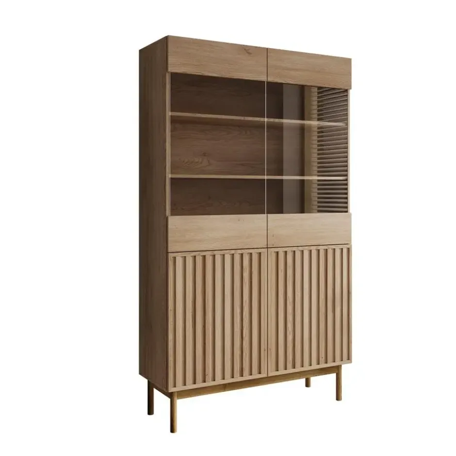 Meubella - Vitrinekast Storm - Eiken - 106 cm