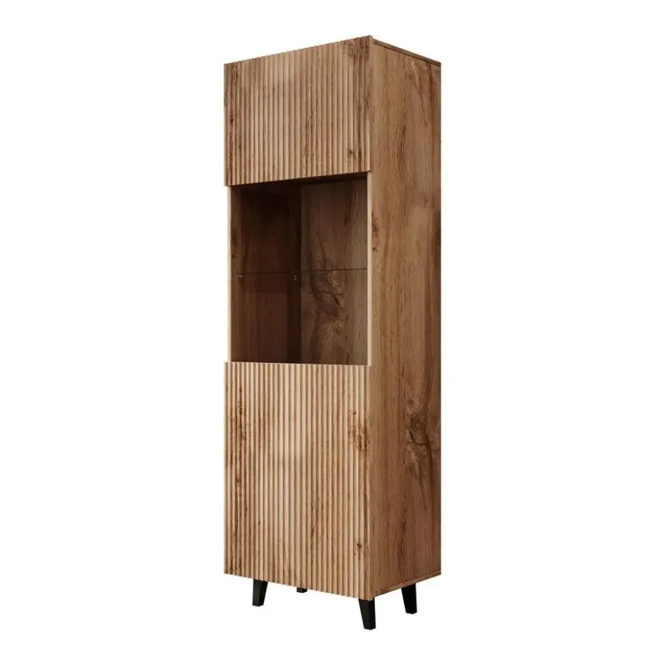 Meubella - Vitrinekast Vintar - Eiken - 60 cm