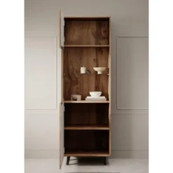 Meubella - Vitrinekast Vintar - Eiken - 60 cm