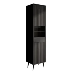 Meubella - Vitrinekast Winq - Antraciet - 45 cm