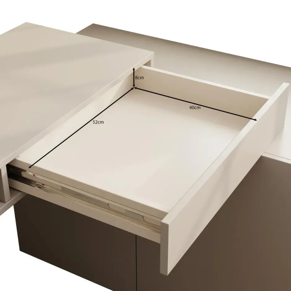 Meubella - Whenua 4 - Bureau links - Beige - 338x141x79 cm