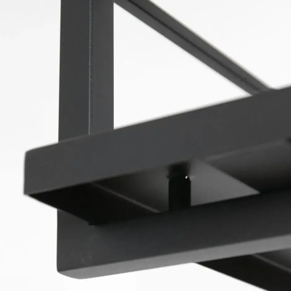 Mexlite Hanglamp buckley - 4 lichts - zwart - 100x140 cm
