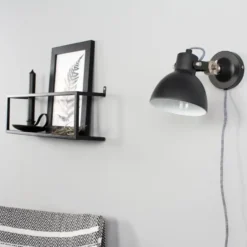 Mexlite Wandlamp cera - zwart - 13x16 cm