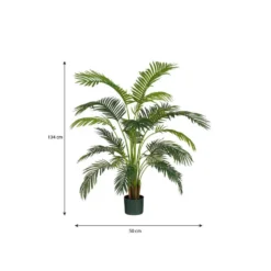 Mica Decorations Areca Palm Kunstplant in Pot - H134 x Ø50 cm - Groen