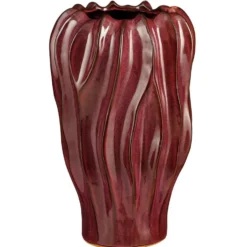 Mica Decorations Bloemenvaas Thom - bordeaux rood - 35 x 22 cm