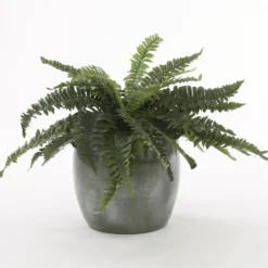 Mica Decorations Bloempot - donkergroen - glans keramiek -35x38cm