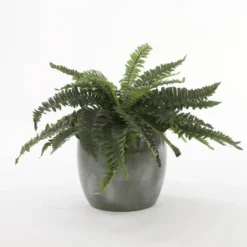 Mica Decorations Bloempot - donkergroen - glans keramiek -35x38cm