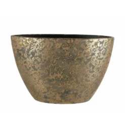 Mica Decorations Bloempot - goud - keramiek - D21,5 x H23 cm