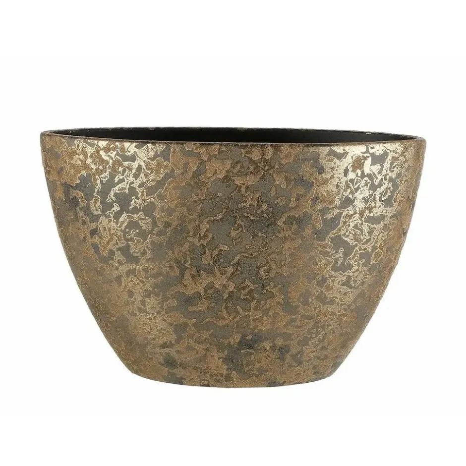 Mica Decorations Bloempot - goud - keramiek - D21,5 x H23 cm