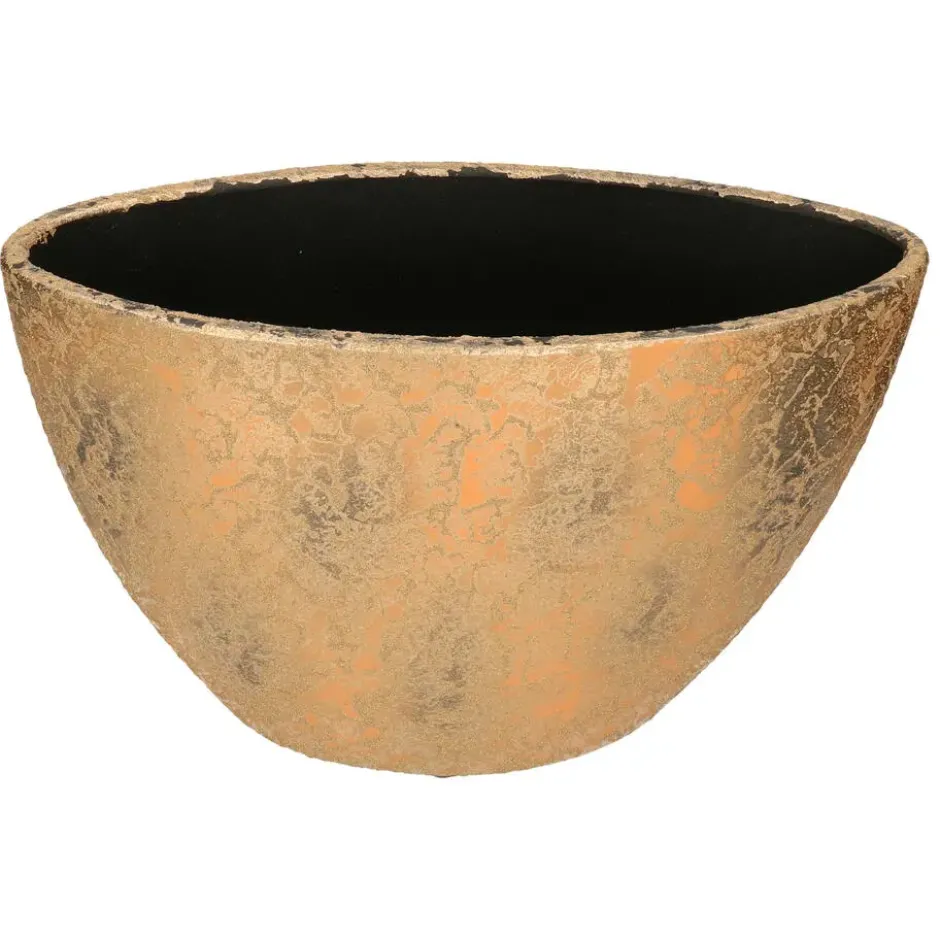 Mica Decorations Bloempot - goud - keramiek - D21,5 x H23 cm