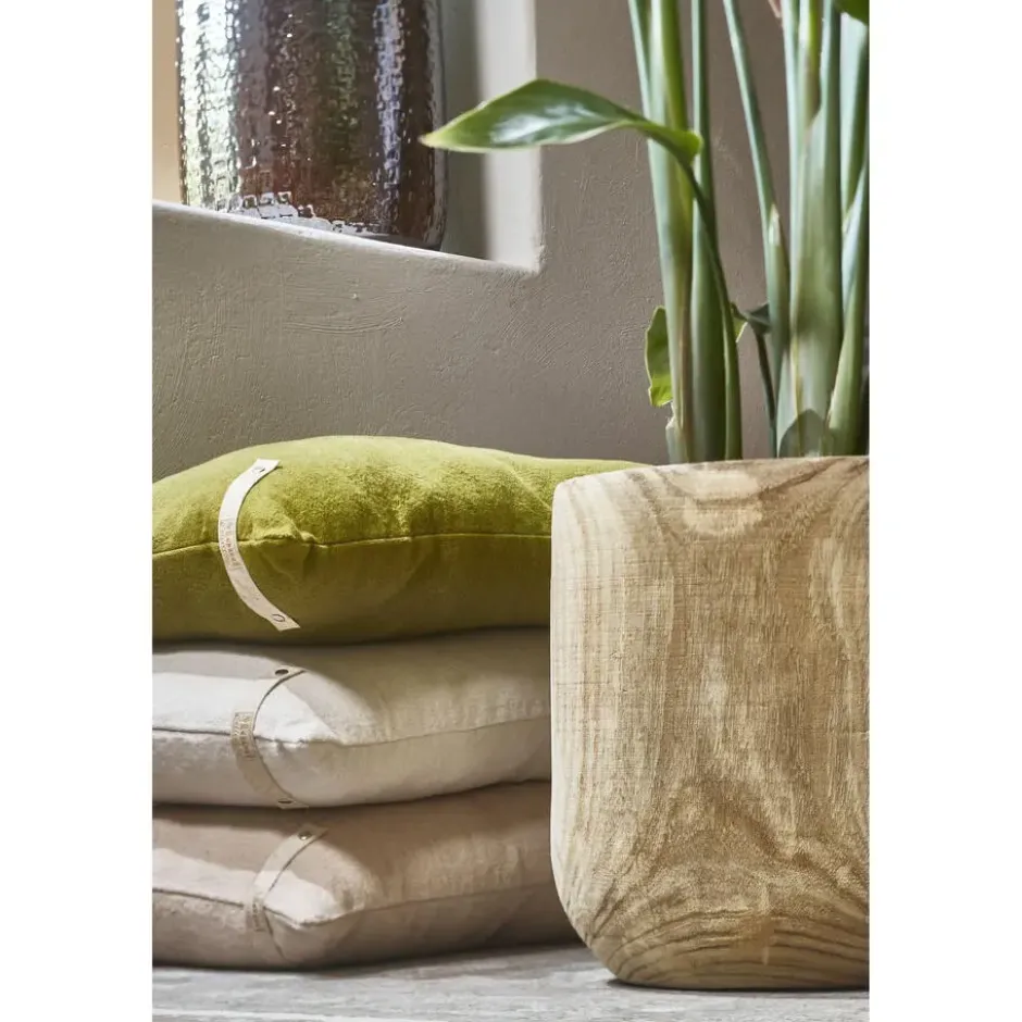 Mica Decorations Bloempot - hout - voor binnen en buiten - 31 cm