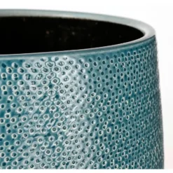 Mica Decorations Bloempot - midnight blauw - keramiek - 14 x 12 cm