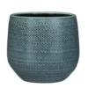 Mica Decorations Bloempot - midnight blauw - keramiek - 21 x 19 cm
