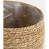 Mica Decorations Bloempot - rotan - beige - jute - 18 x 15 cm