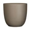 Mica Decorations Bloempot - taupe bruin - mat - keramiek - 28 x 25 cm