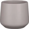 Mica Decorations Bloempot - taupe - mat - keramiek - 17 x 15 cm