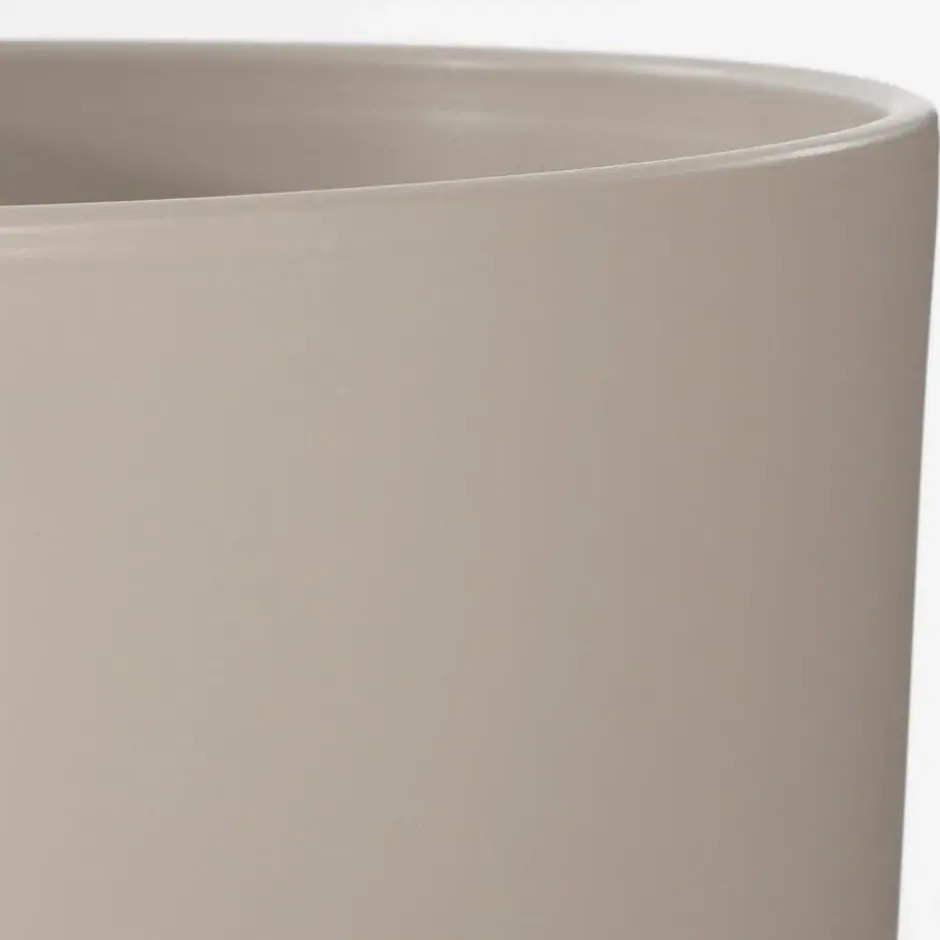 Mica Decorations Bloempot - taupe - keramiek - D12 x H11 cm