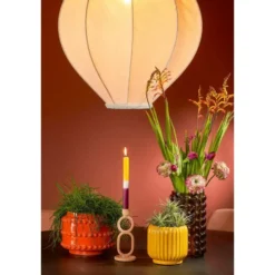 Mica Decorations Boaz Bloempot - H19 x Ø22 cm - Keramiek - Oranje