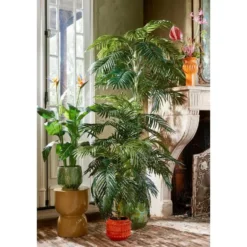 Mica Decorations Boaz Bloempot - H19 x Ø22 cm - Keramiek - Oranje