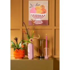 Mica Decorations Boaz Vaas - H30 x Ø11 cm - Keramiek - Roze