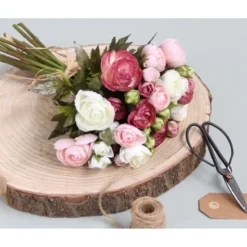 Mica Decorations Boeket Ranonkels Roze