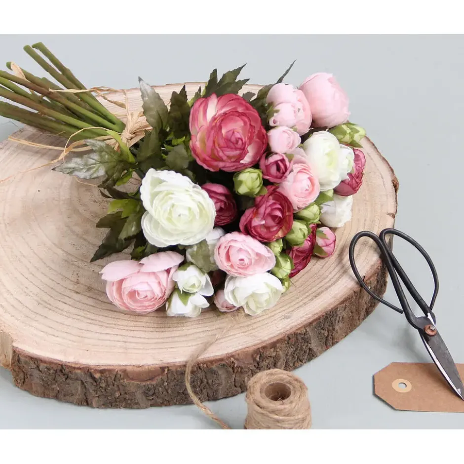 Mica Decorations Boeket Ranonkels Roze
