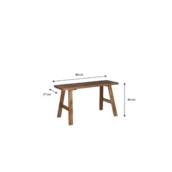 Mica Decorations Bold Houten Bankje - L80 cm - Gerecycled Hout