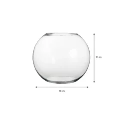 Mica Decorations Bolvaas - kom - transparant - glas - 31 x 40 cm