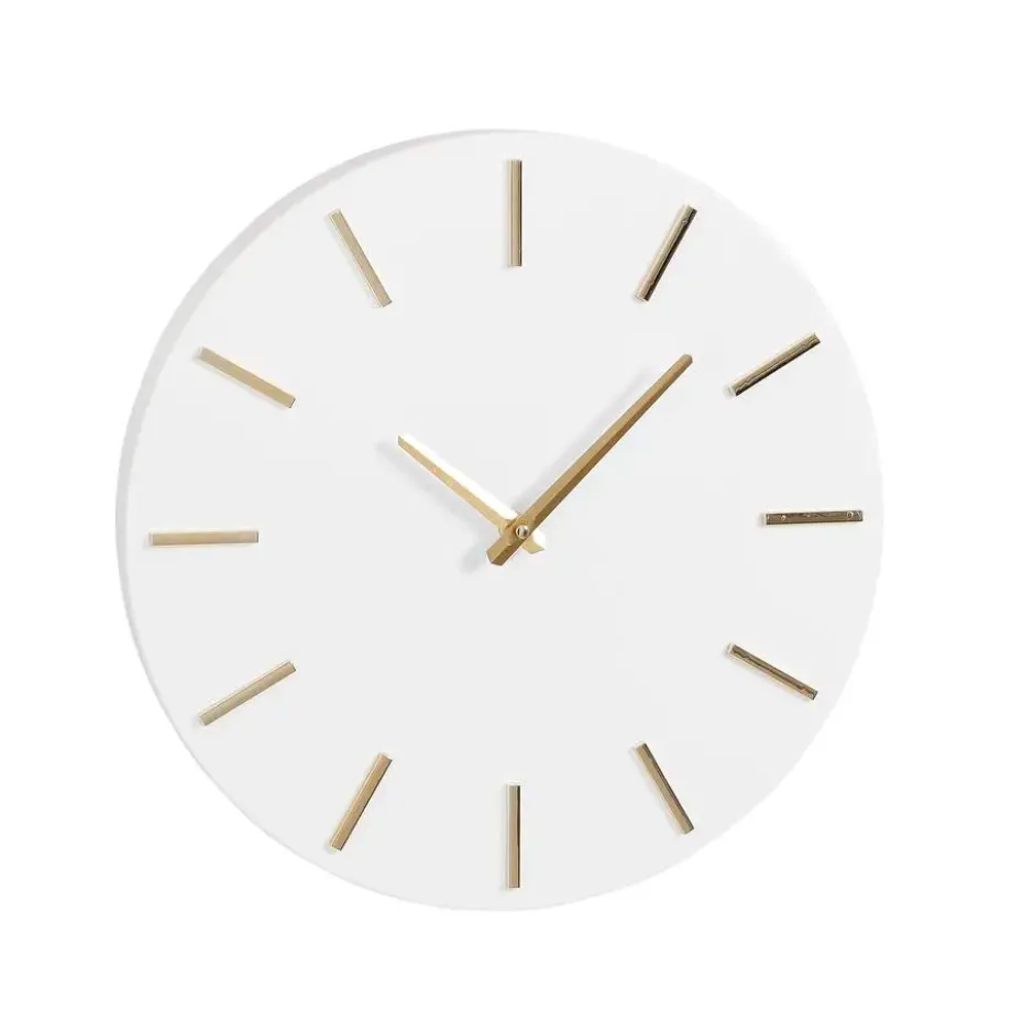 Mica Decorations Brixen Wandklok - Ø35,5 cm - Wit