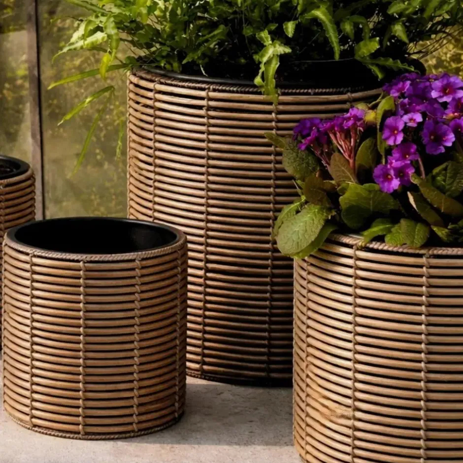 Mica Decorations Cesena Bloempot – Set van 3 – Lichtbruin