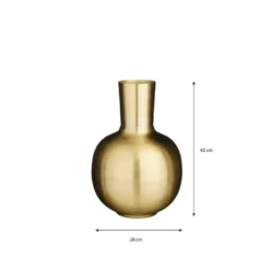 Mica Decorations Dara Vaas - H42 x Ø28 cm - Metaal - Goud