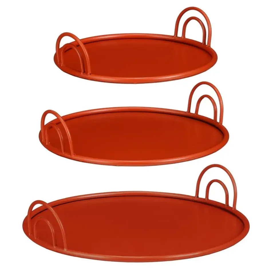 Mica Decorations Dienblad - Set van 3 - Rood