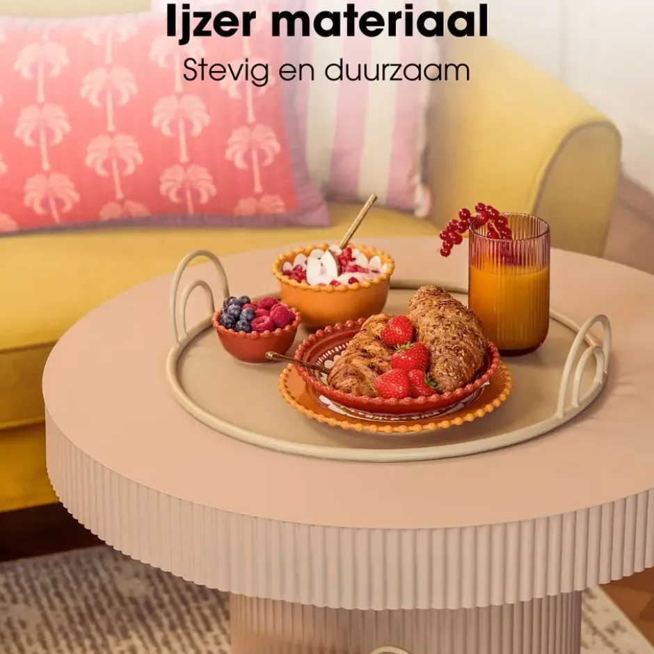 Mica Decorations Dienblad - Set van 3 - Beige
