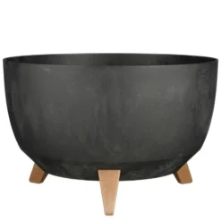 Mica Decorations Doppio Plantenbak 20,5 x Ø40 cm Zwart