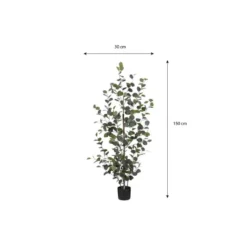 Mica Decorations Eucalyptus Kunstplant - H150 x Ø30 cm - Groen