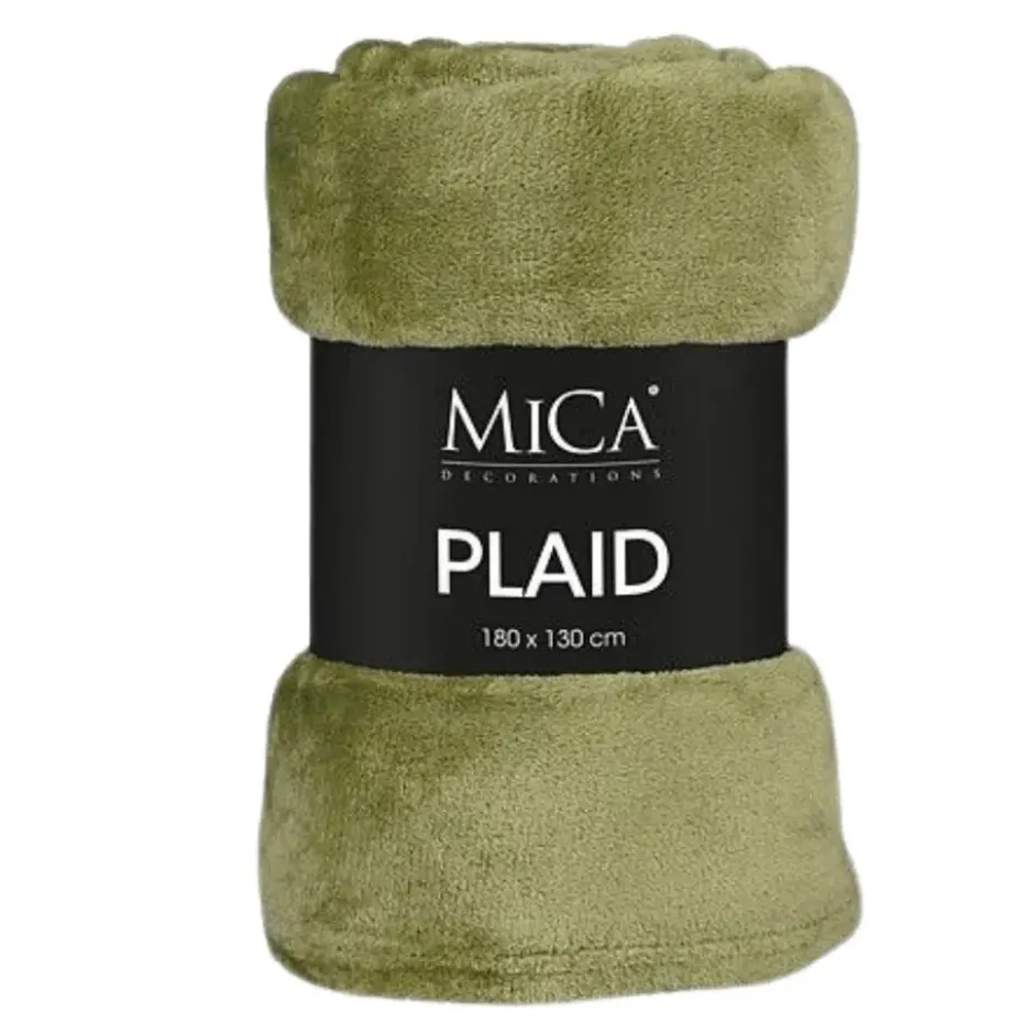 Mica decorations - Fleece deken - groen - 130 x 180 cm