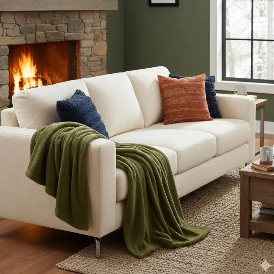 Mica decorations - Fleece deken - groen - 130 x 180 cm