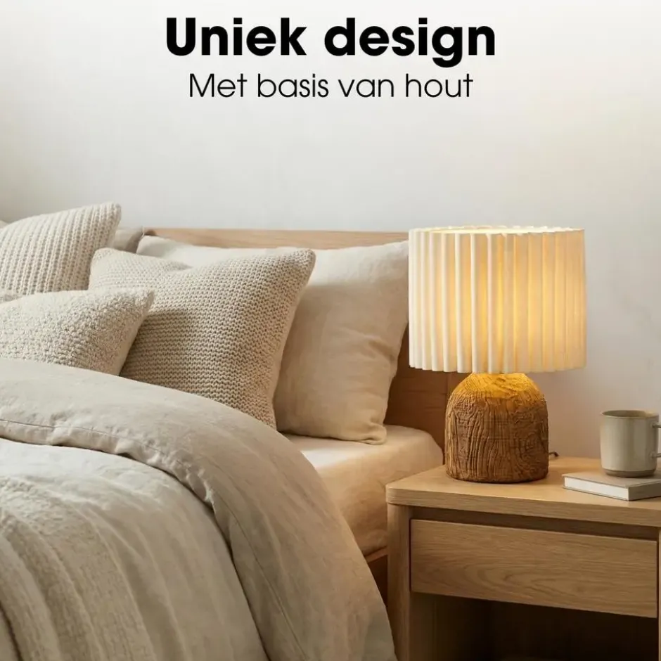 Mica Decorations Frey Tafellamp Woonkamer - Bruin