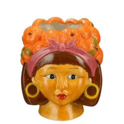 Mica Decorations Funny pot oranje - l20xb20xh22cm