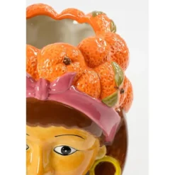 Mica Decorations Funny pot oranje - l20xb20xh22cm