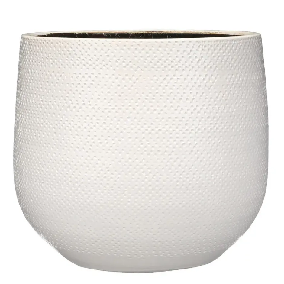 Mica Decorations Gabriel Bloempot - H25 x Ø29 cm - Wit