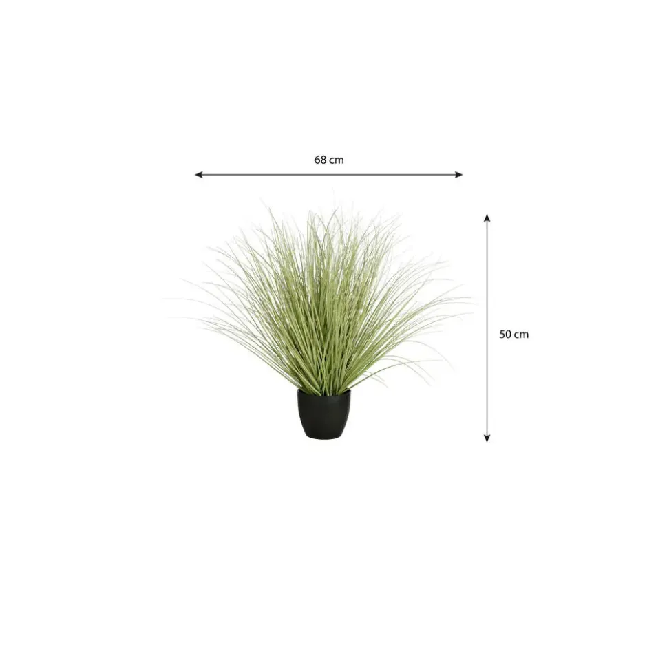 Mica Decorations Gras Kunstplant - H68 cm - Groen