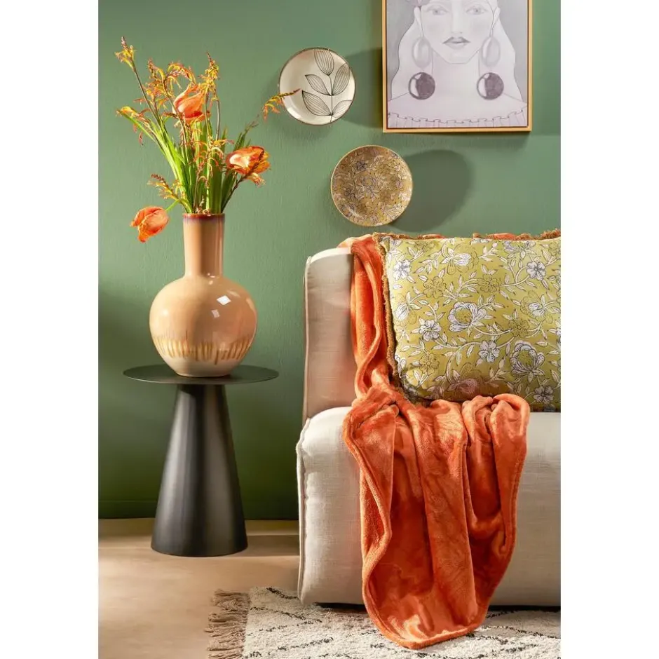 Mica Decorations Holm Vaas - H42 x Ø27,5 cm - Keramiek - Crème