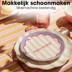 Mica Decorations Imke Gestreept Tafelkleed voor Eettafel