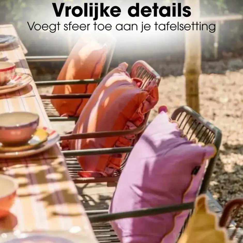 Mica Decorations Imke Gestreept Tafelkleed voor Eettafel