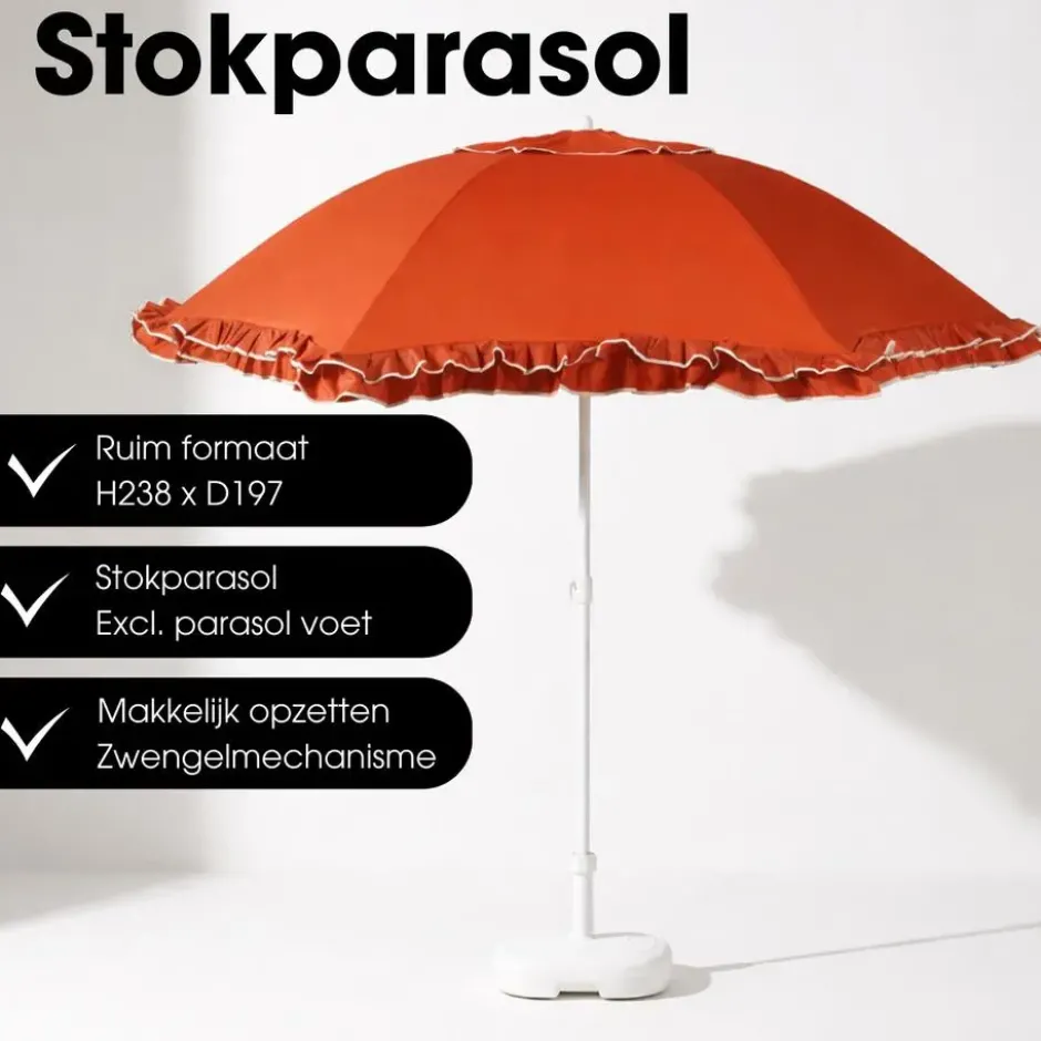 Mica Decorations Kantelbare Parasol 238 x Ø195 cm