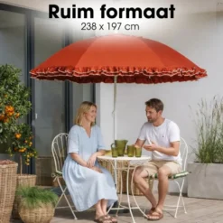 Mica Decorations Kantelbare Parasol 238 x Ø195 cm