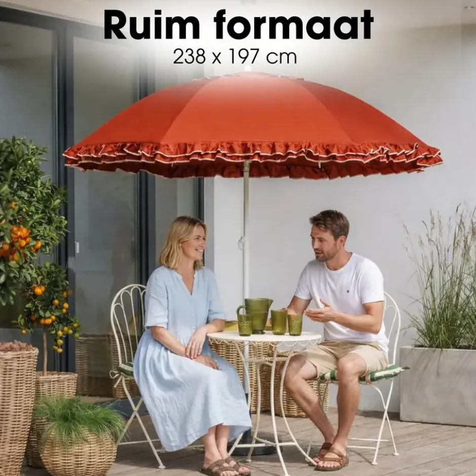 Mica Decorations Kantelbare Parasol 238 x Ø195 cm